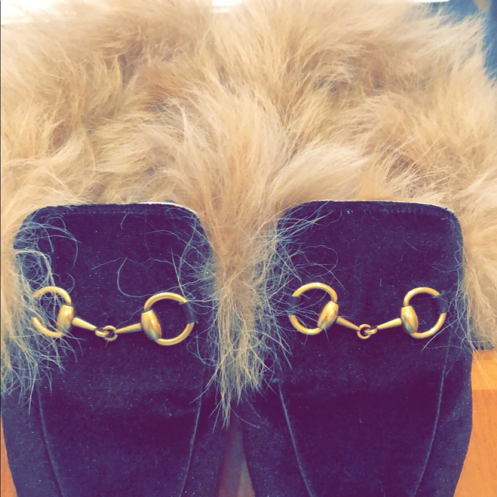 Gucci fur lined suede